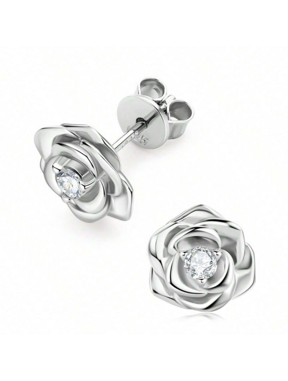 Rose Moissanite Øreringe | Elegante Sølvsmykker