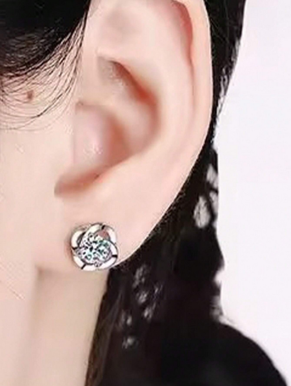 Moissanite Clover Earrings | 925 Sterling Silver