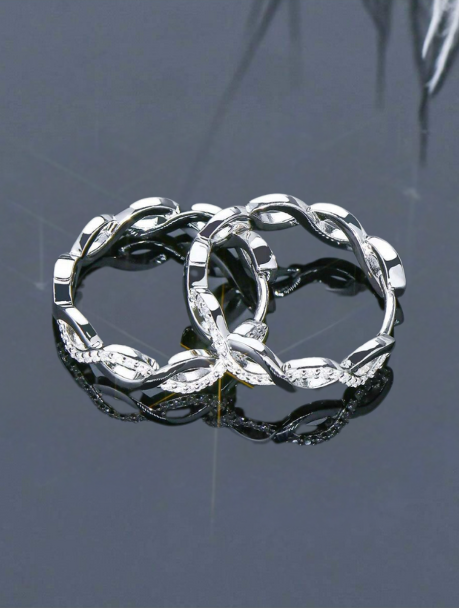 Moissanit Twist Hoop Øreringe | 925 Sterling Sølv