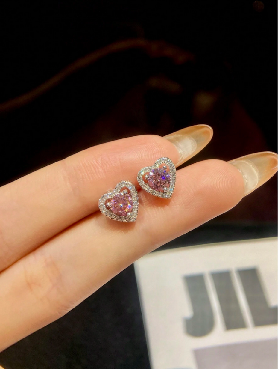 Elegant Moissanite Diamond Earrings | Sterling Silver
