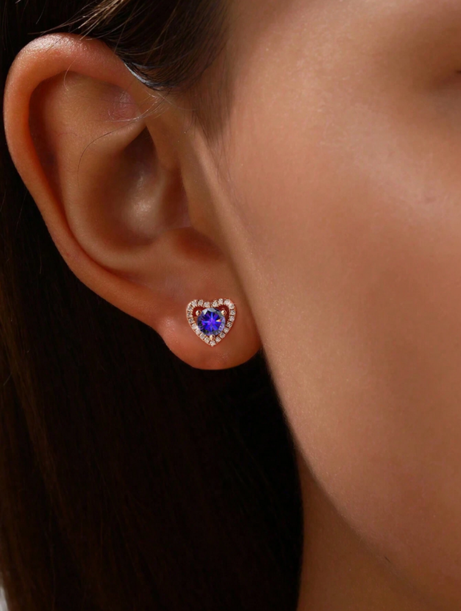 Elegant Moissanite Diamond Earrings | Sterling Silver