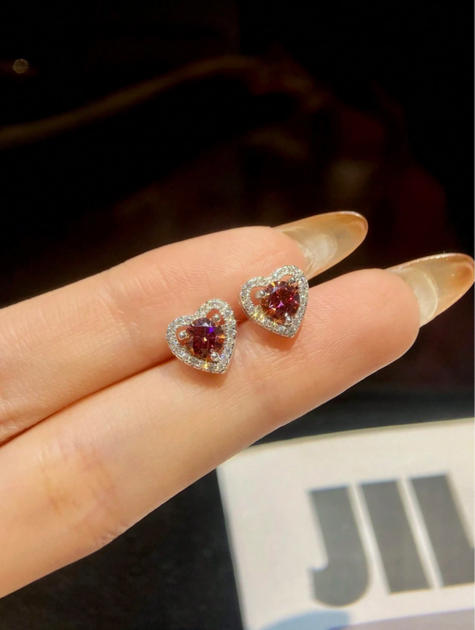 Elegant Moissanite Diamond Earrings | Sterling Silver