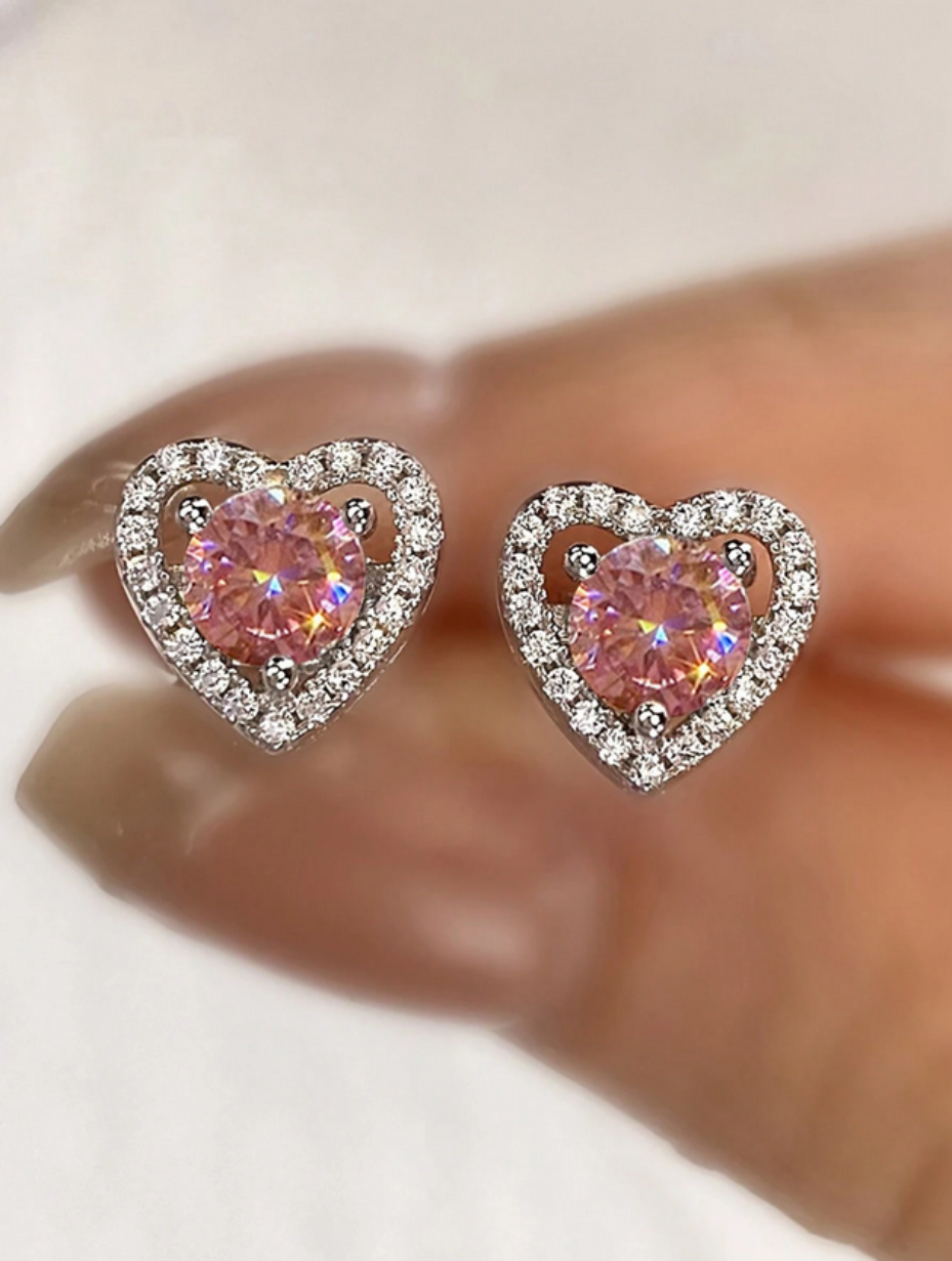 Elegant Moissanite Diamond Earrings | Sterling Silver