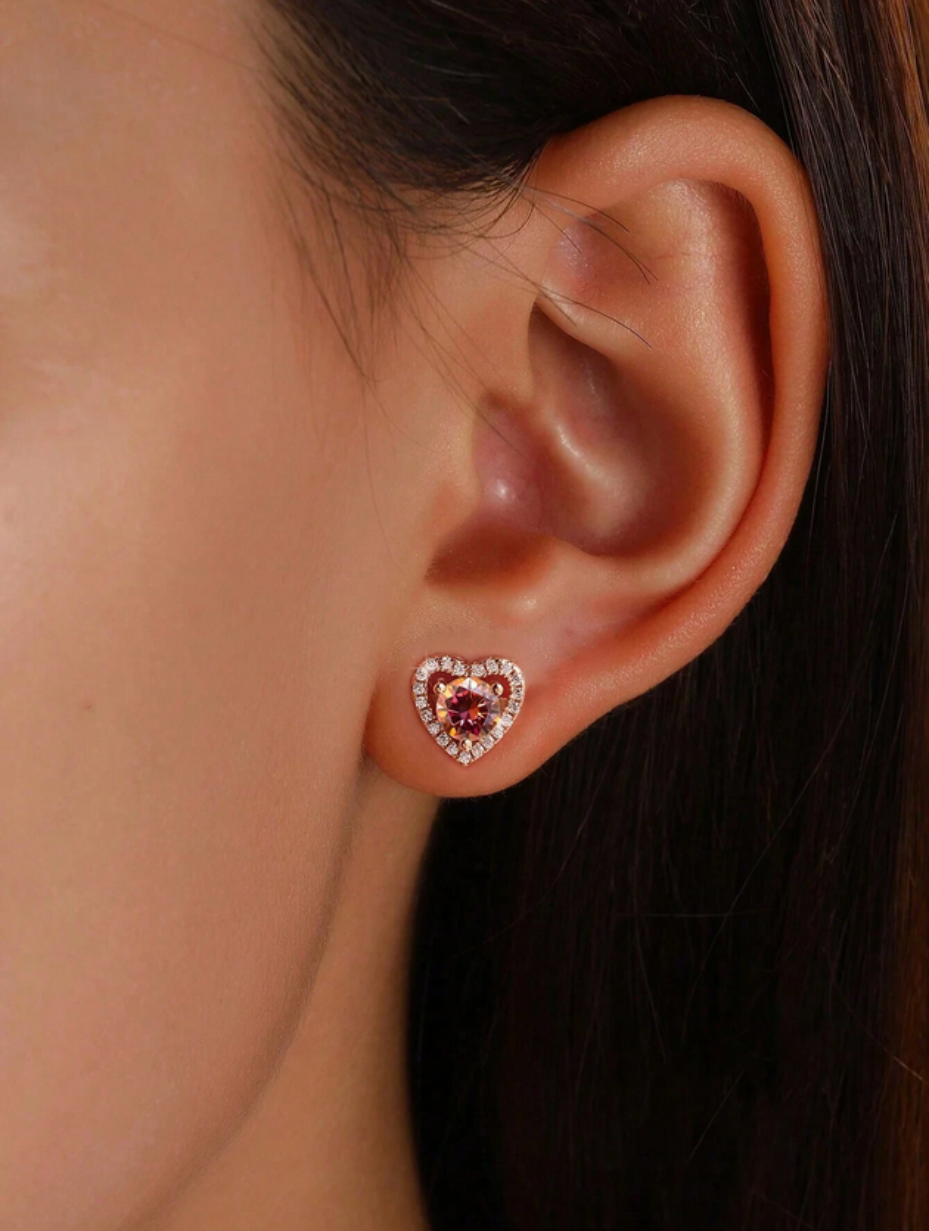 Elegant Moissanite Diamond Earrings | Sterling Silver