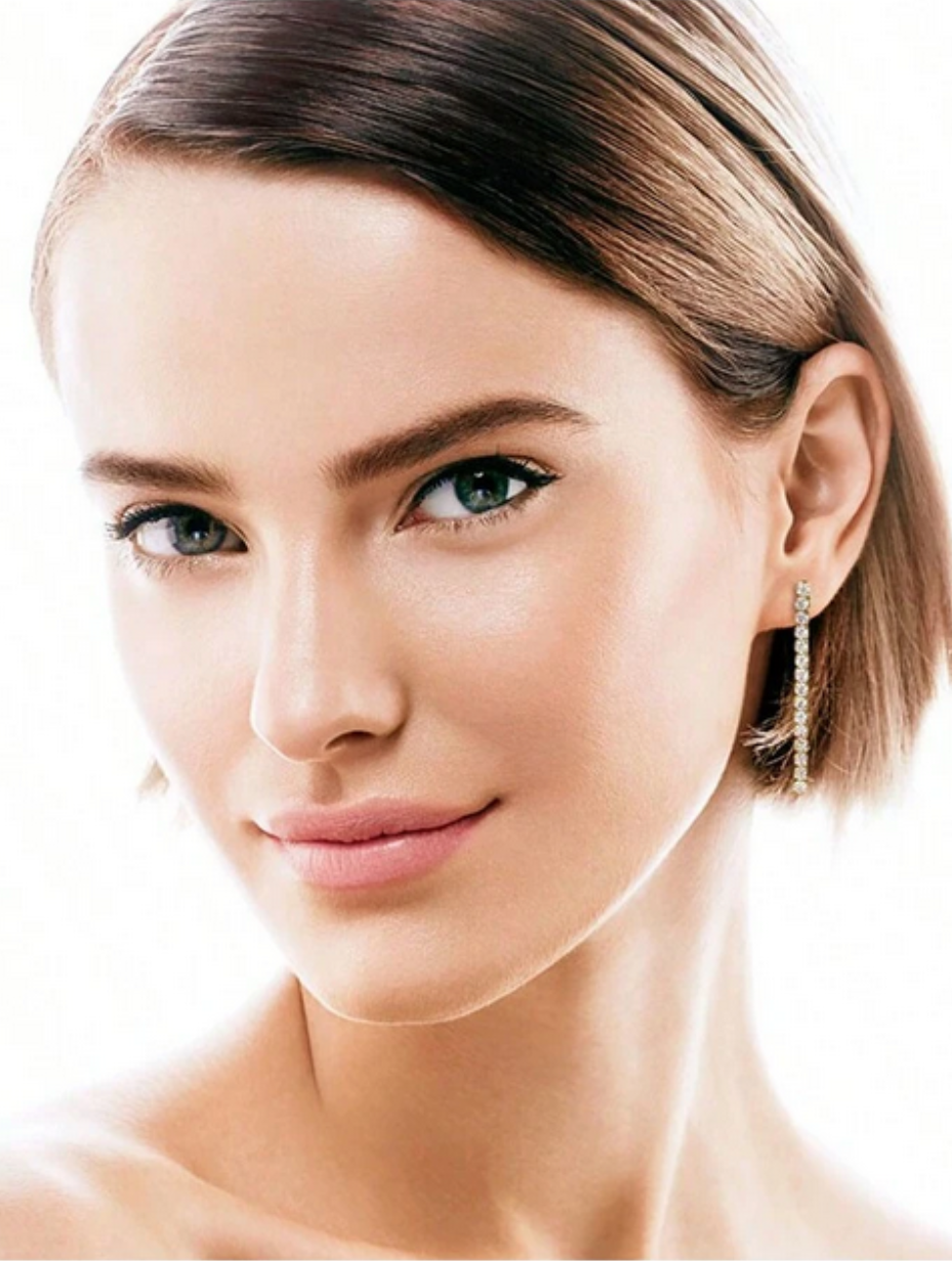 Elegant Silver Moissanite Tassel Earrings | Sparkling Style