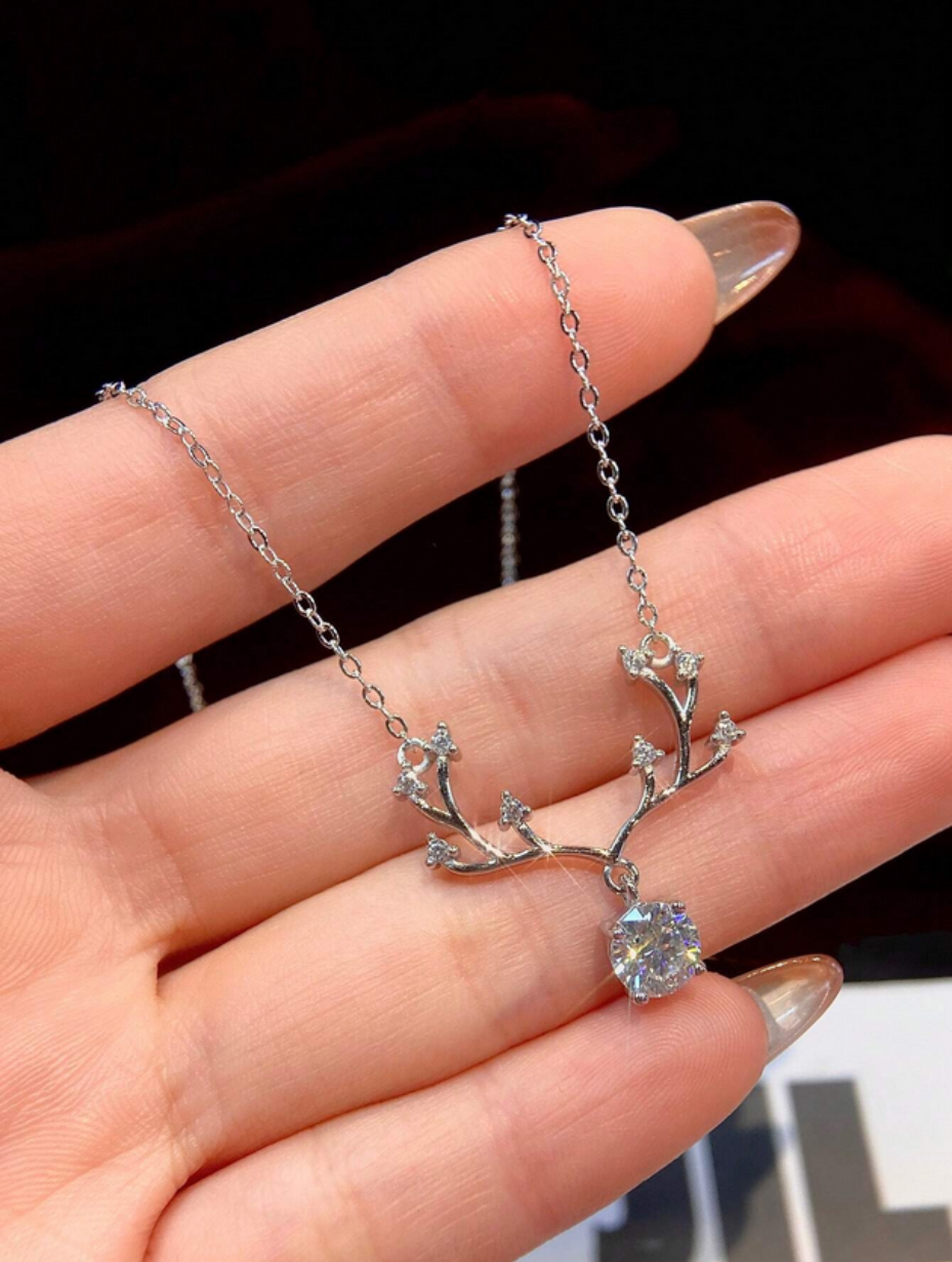 Sunflower Fishtail Necklace | Sterling Silver