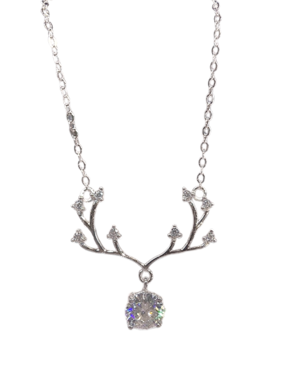 Sunflower Fishtail Necklace | Sterling Silver