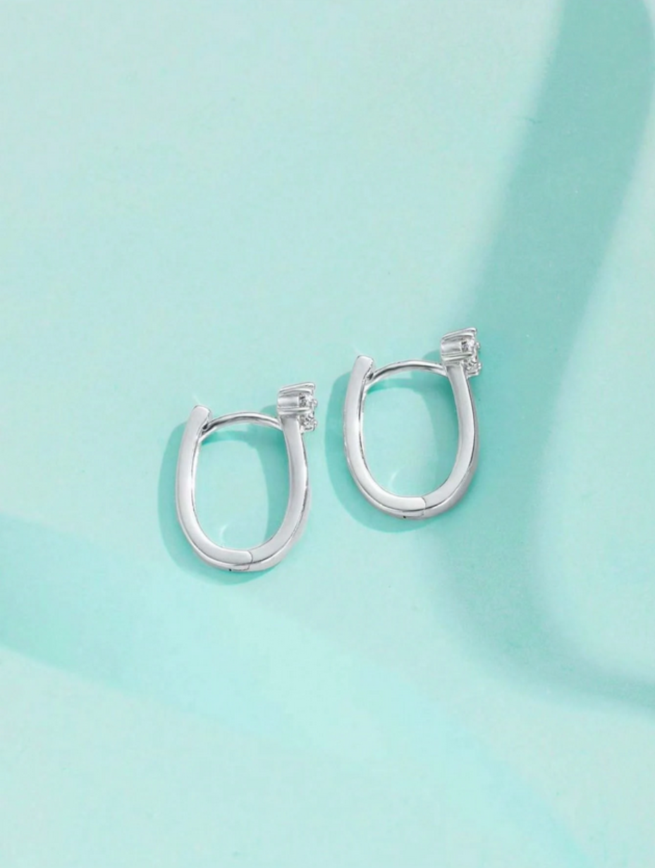 S925 Sterling Silver Clip-On Earrings | Moissanite Elegance