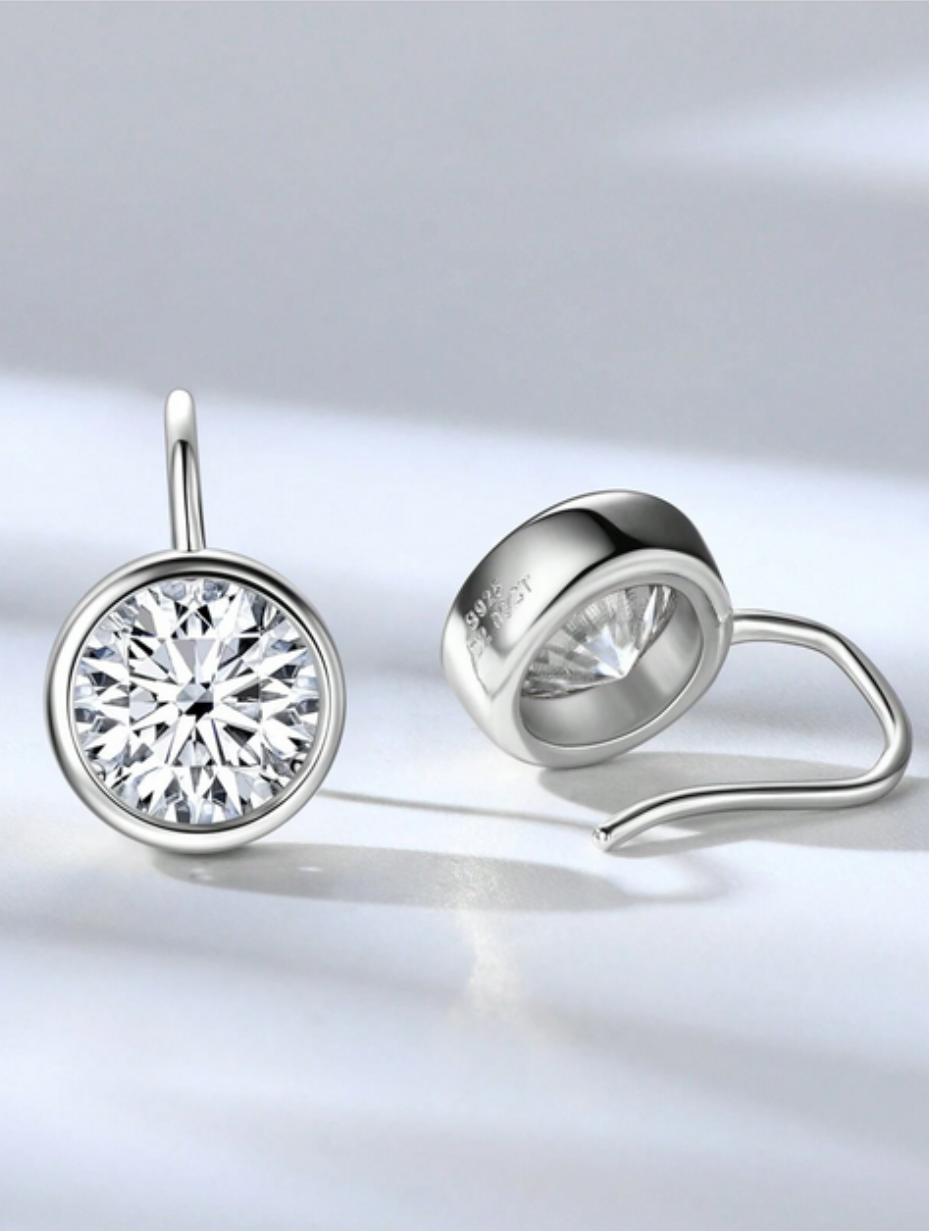 S925 Sterling Silver Moissanite Earrings | U-Shaped Elegance