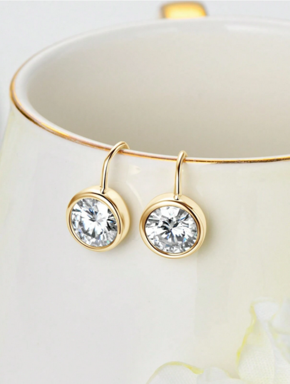 S925 Sterling Silver Moissanite Earrings | U-Shaped Elegance