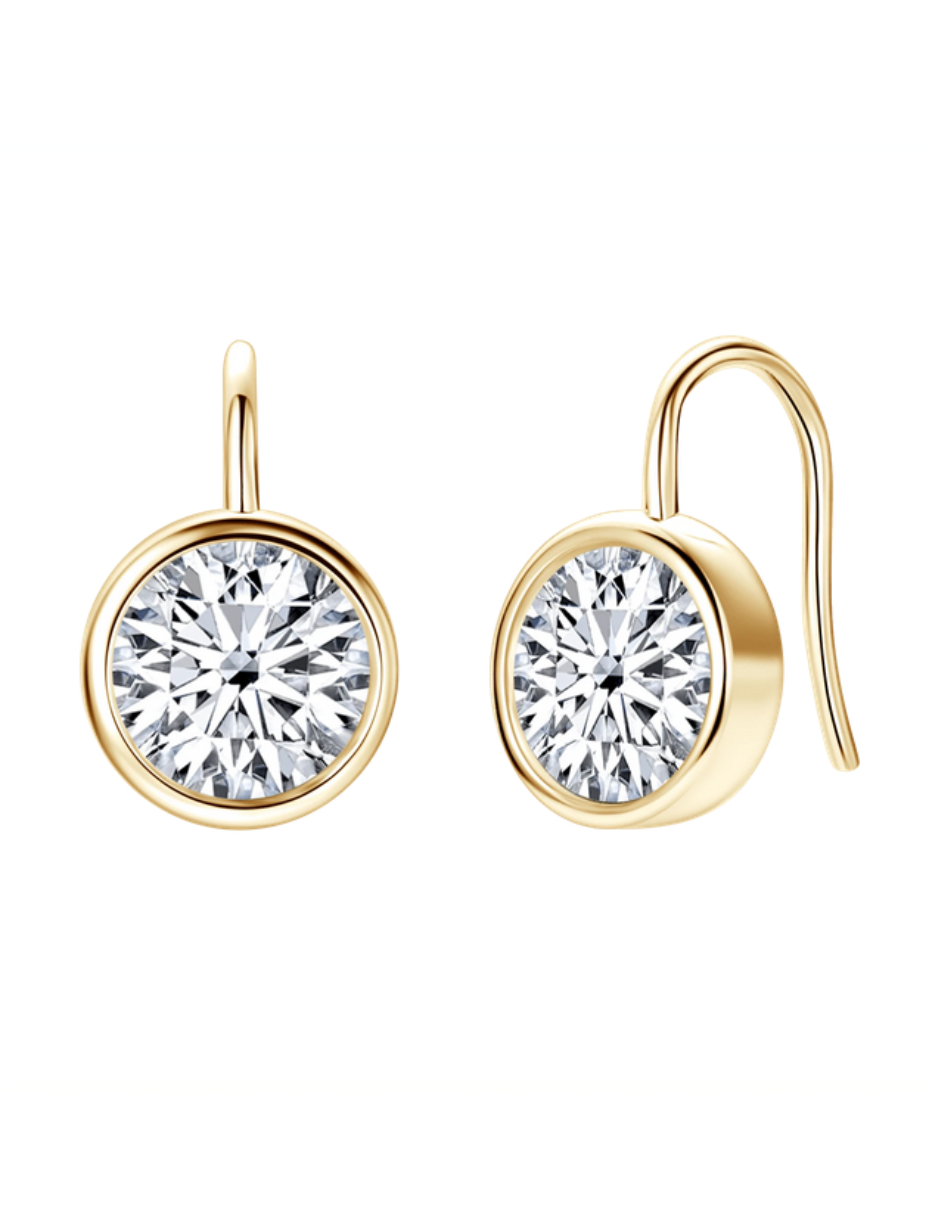 S925 Sterling Silver Moissanite Earrings | U-Shaped Elegance