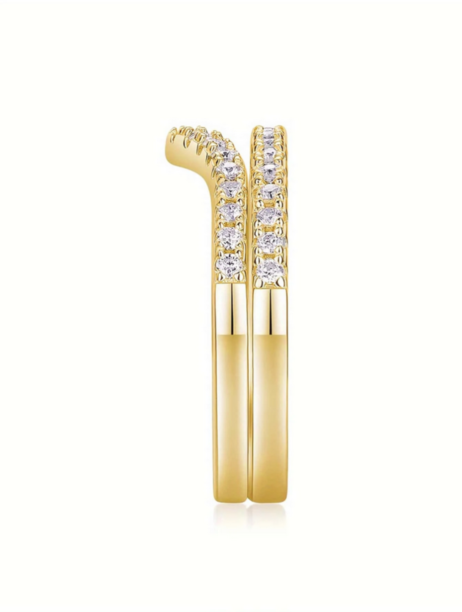 Stackable Moissanite Ring Set | Luxury Sterling Silver