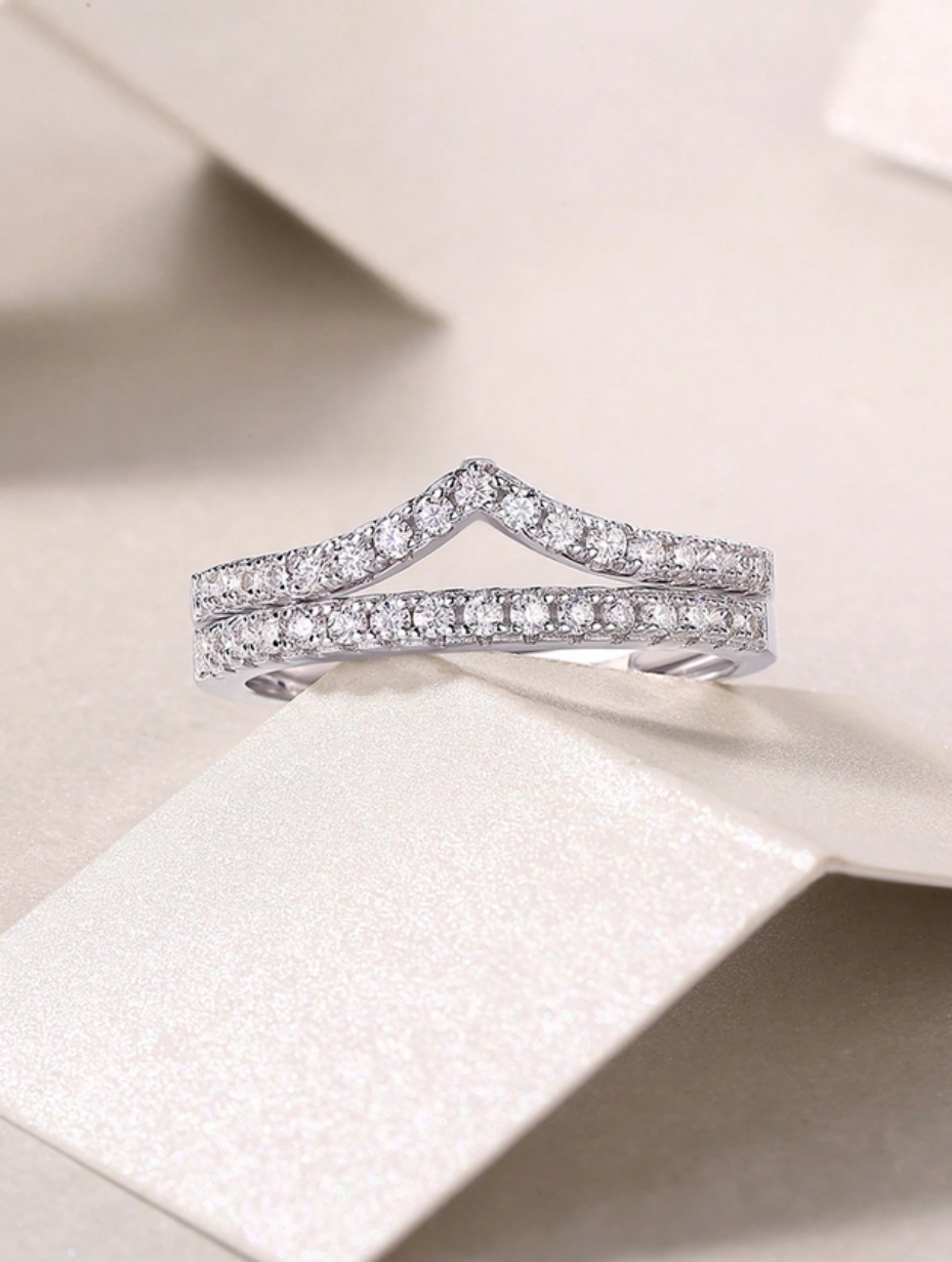 Stackable Moissanite Ring Set | Luxury Sterling Silver
