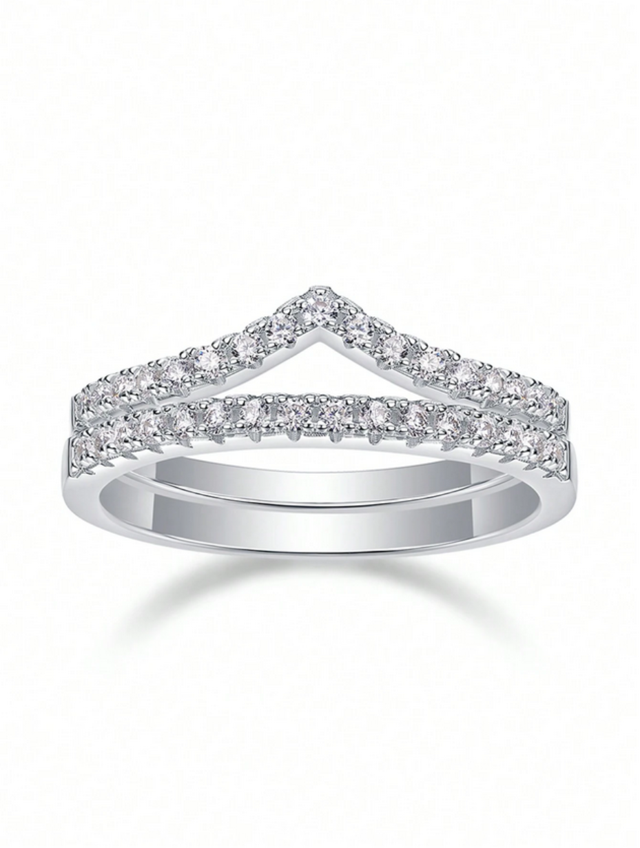 Stackable Moissanite Ring Set | Luxury Sterling Silver