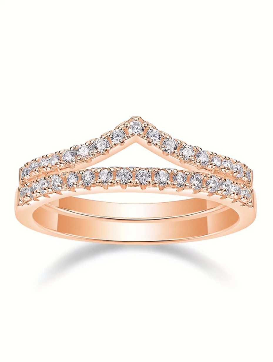 Stackable Moissanite Ring Set | Luxury Sterling Silver
