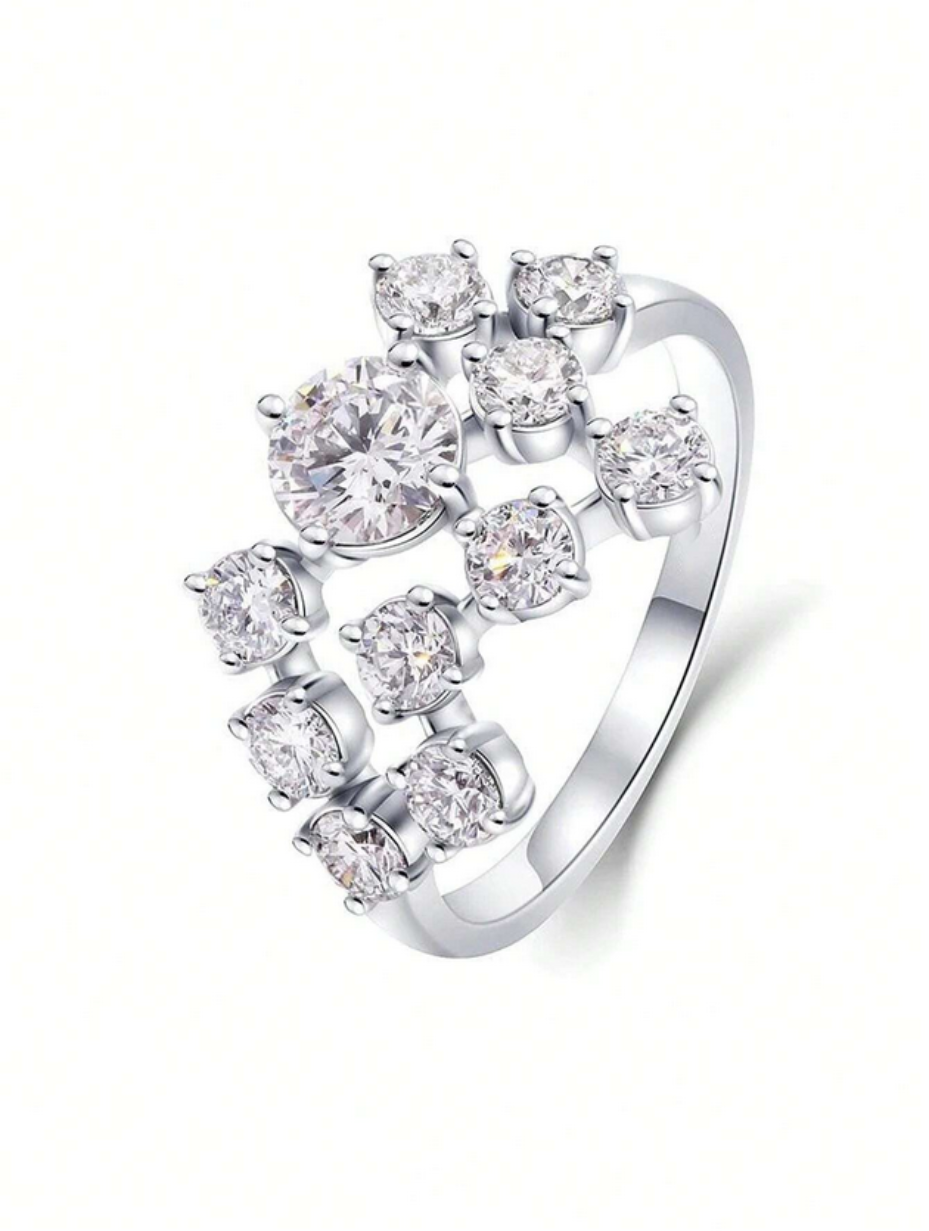 Moissanit Ring med Flere Sten | Stjerneklar Elegance