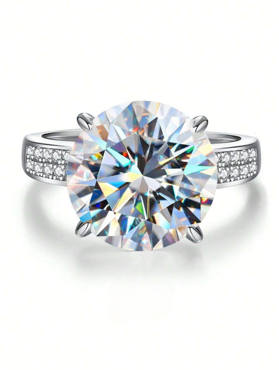 Large Moissanite Ring | Classic Luxury