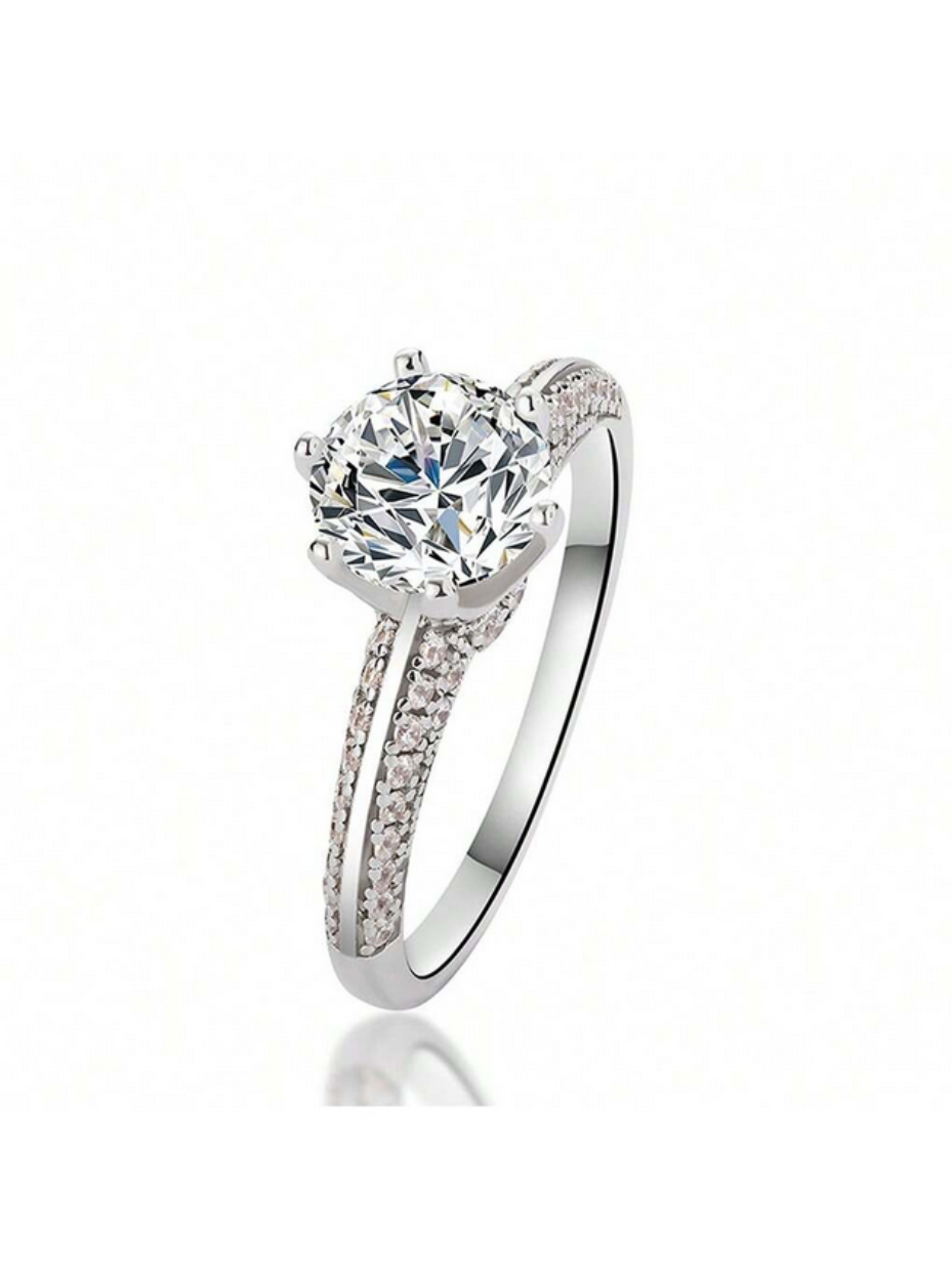 Rund Moissanitring | Let Luksusdesign