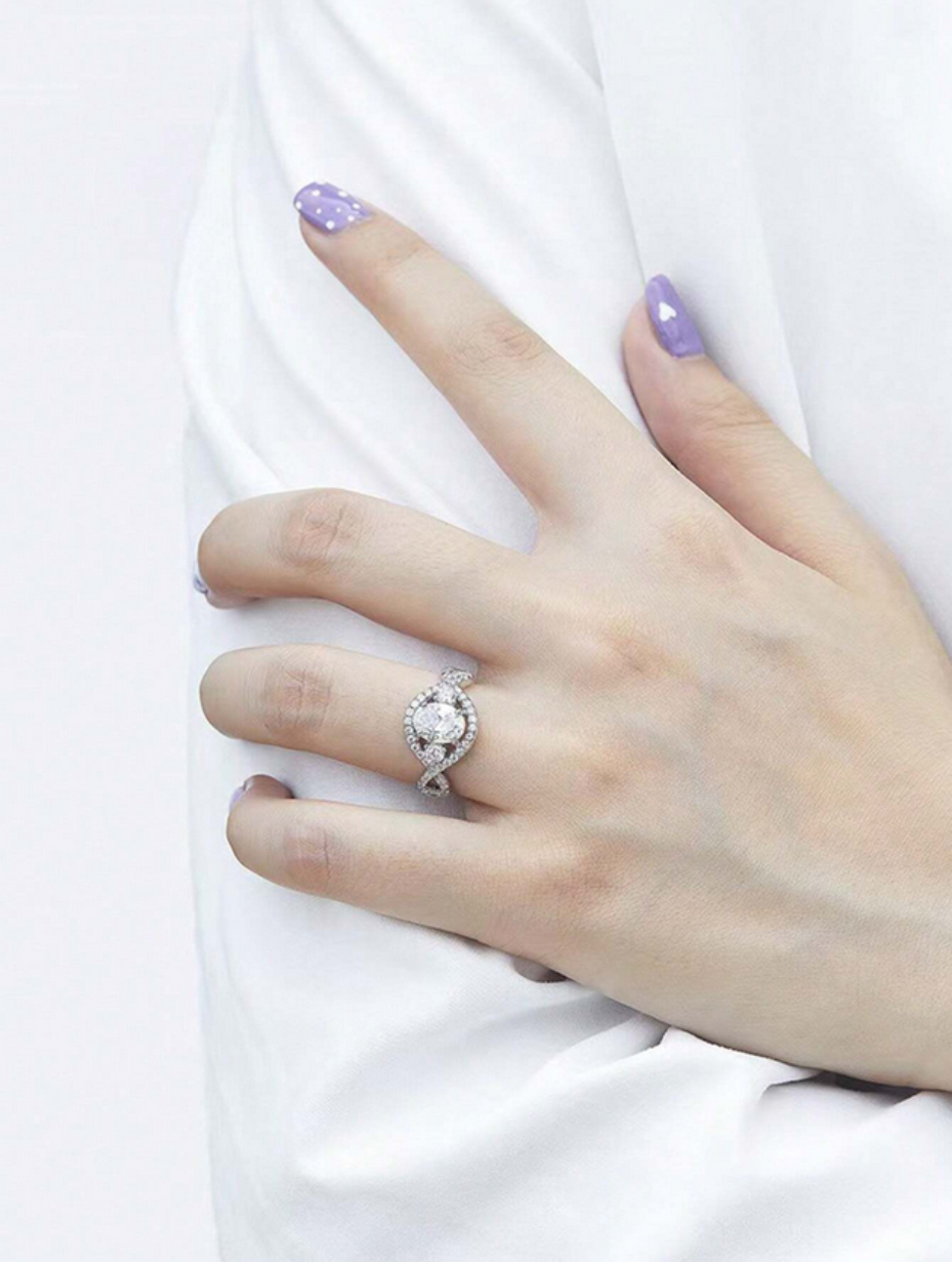 Egg-Shaped Moissanite Ring | Bold Elegance