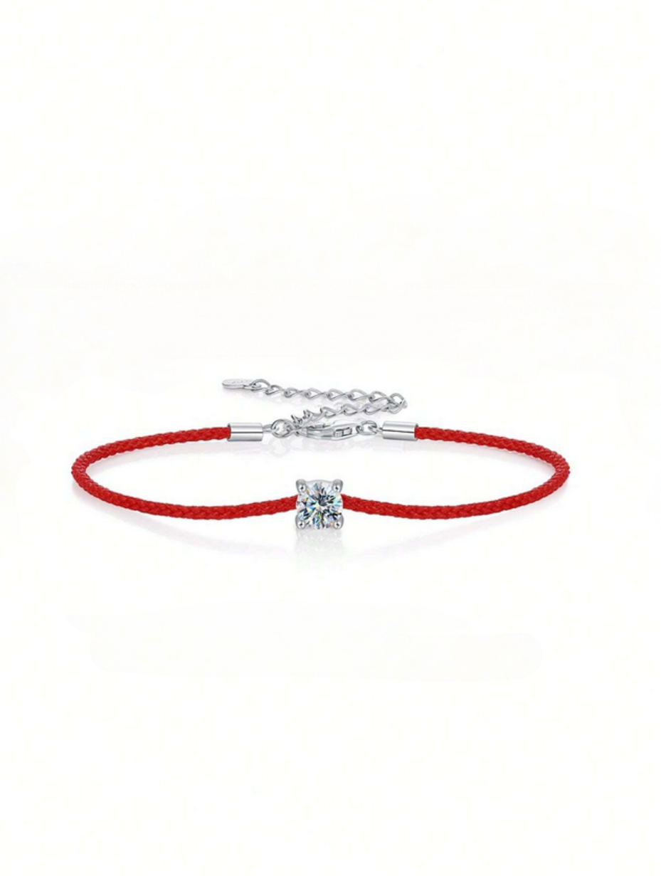 Moissanite Solitaire Bracelet | Four-Claw Elegance