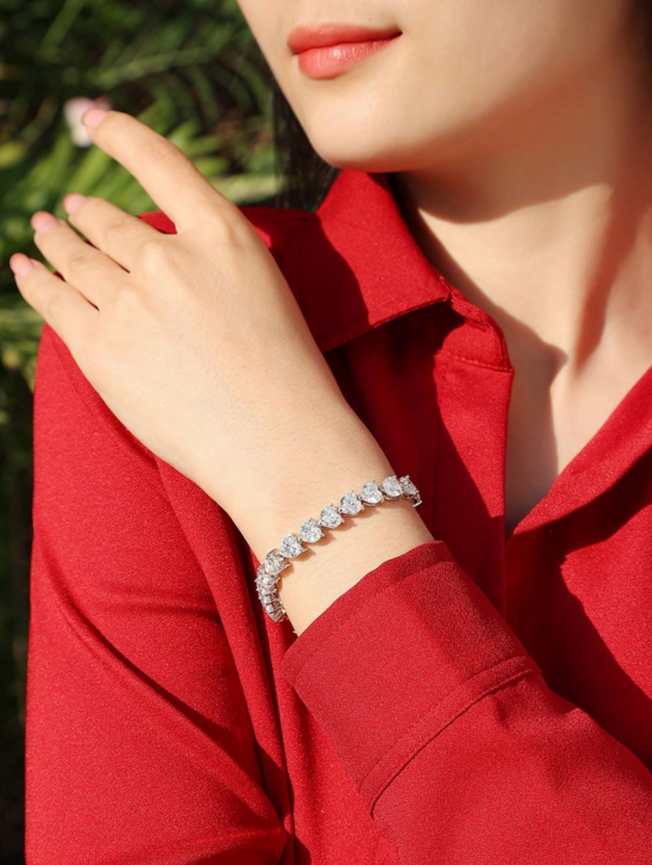 Luxury Moissanite Bracelet | 18K Gold Plated S925 Silver