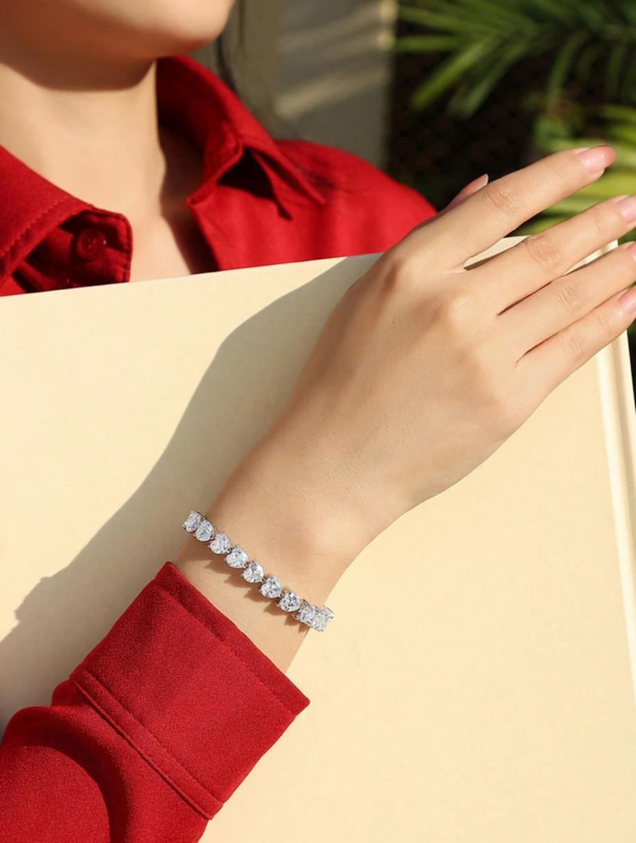 Luxury Moissanite Rhinestone Bracelet | S925 Sterling Silver