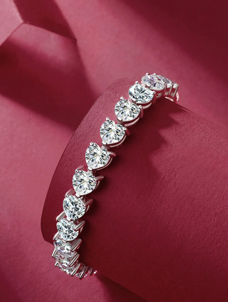 Luxury Moissanite Rhinestone Bracelet | S925 Sterling Silver