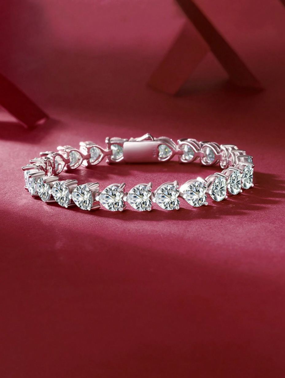 Luxury Moissanite Rhinestone Bracelet | S925 Sterling Silver