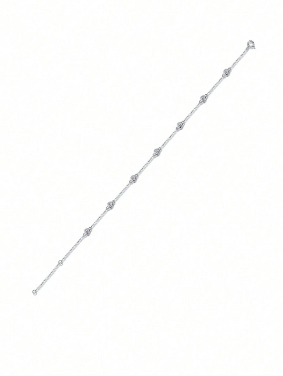 Moissanite Bracelet | Elegant Sterling Silver Jewelry