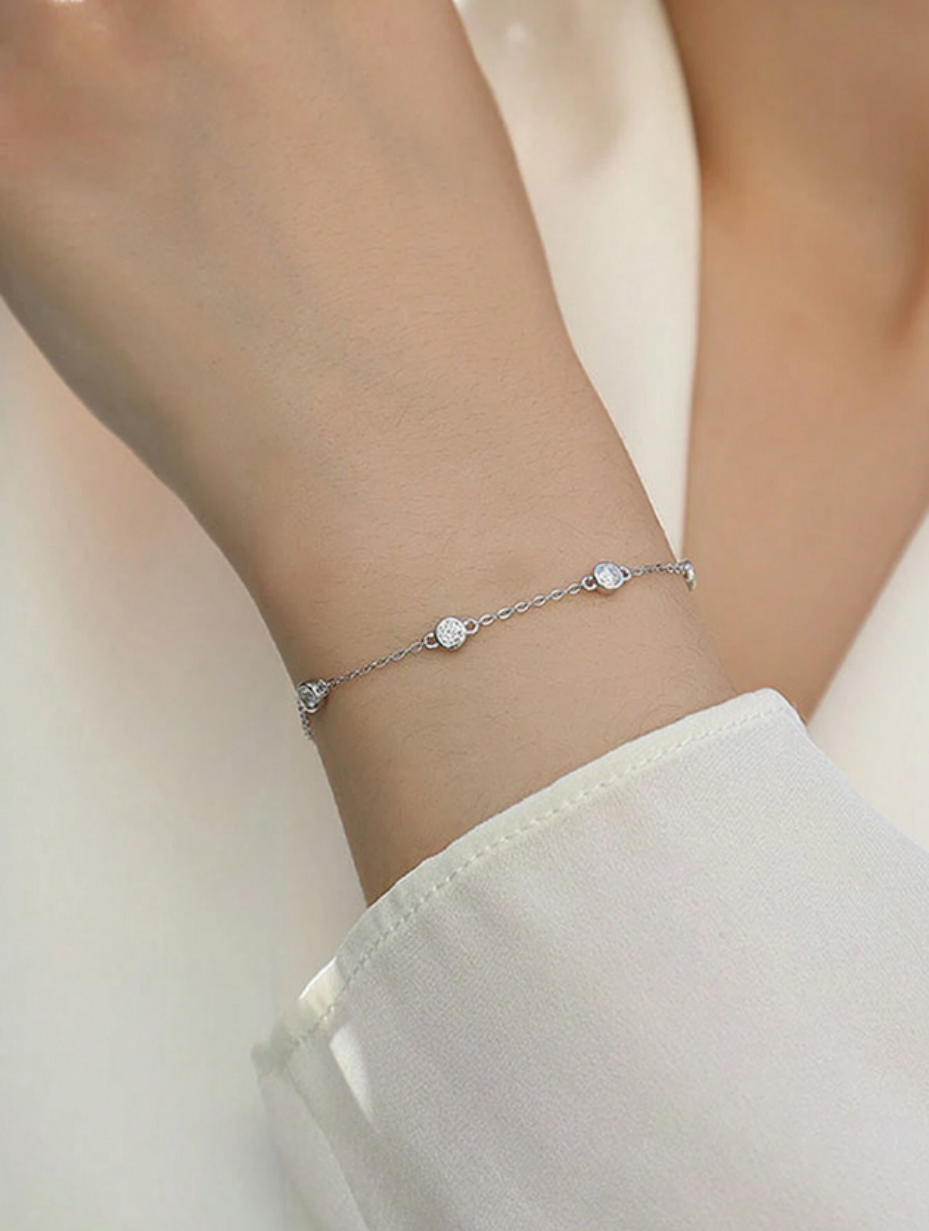 Moissanite Bracelet | Elegant Sterling Silver Jewelry