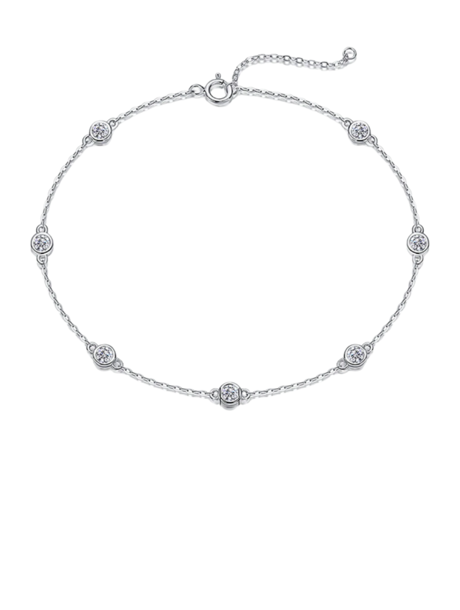 Moissanite Bracelet | Elegant Sterling Silver Jewelry
