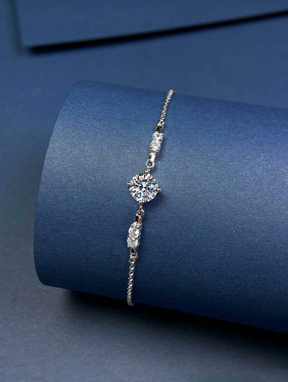 Sterling Silver Moissanite Tennis Bracelet | Versatile Jewelry