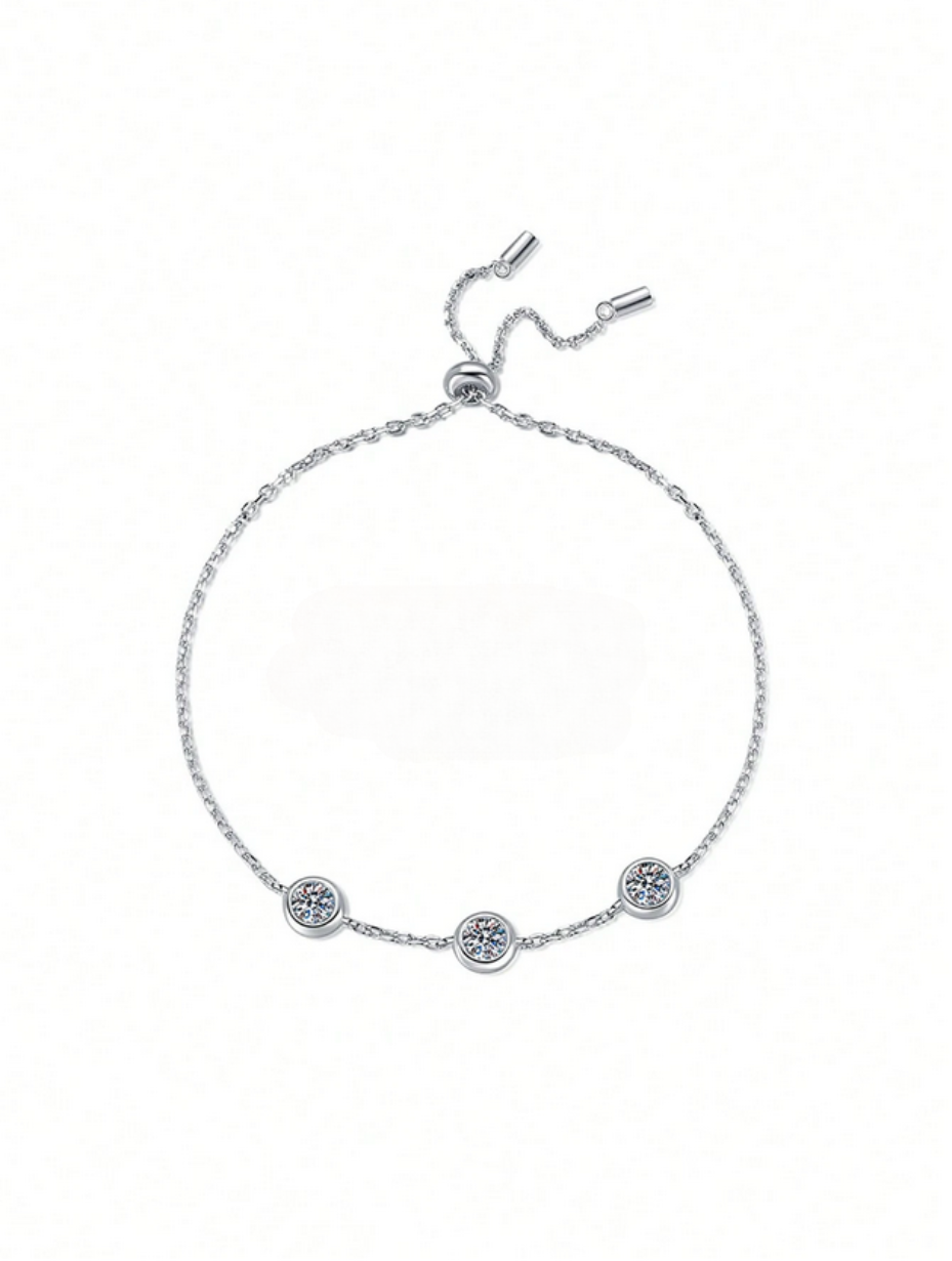 Sterling Silver Moissanite Bracelet | Exquisite Luxury