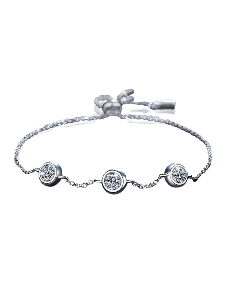 Sterling Silver Moissanite Bracelet | Exquisite Luxury