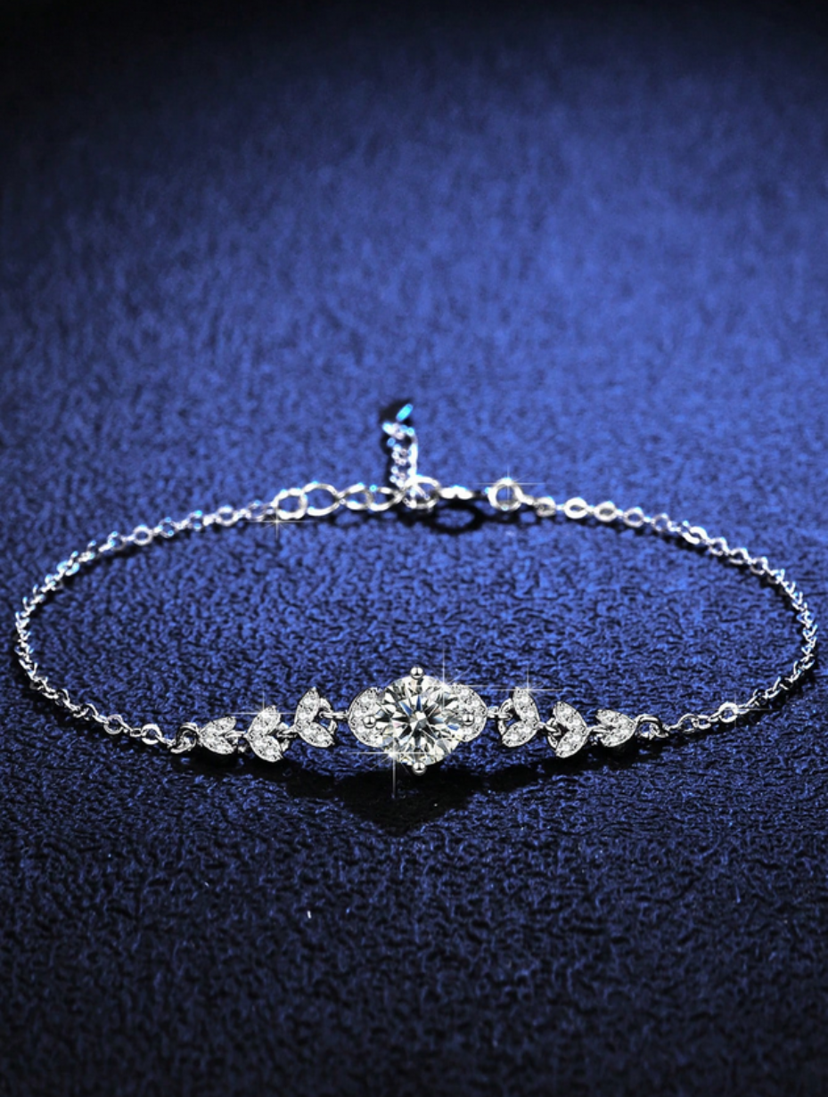 S925 Moissanite Bracelet Set | Geometric Minimalist