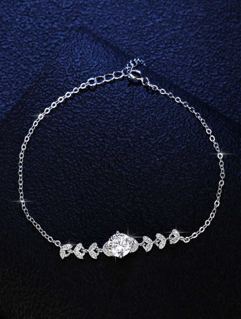 S925 Moissanite Bracelet Set | Geometric Minimalist