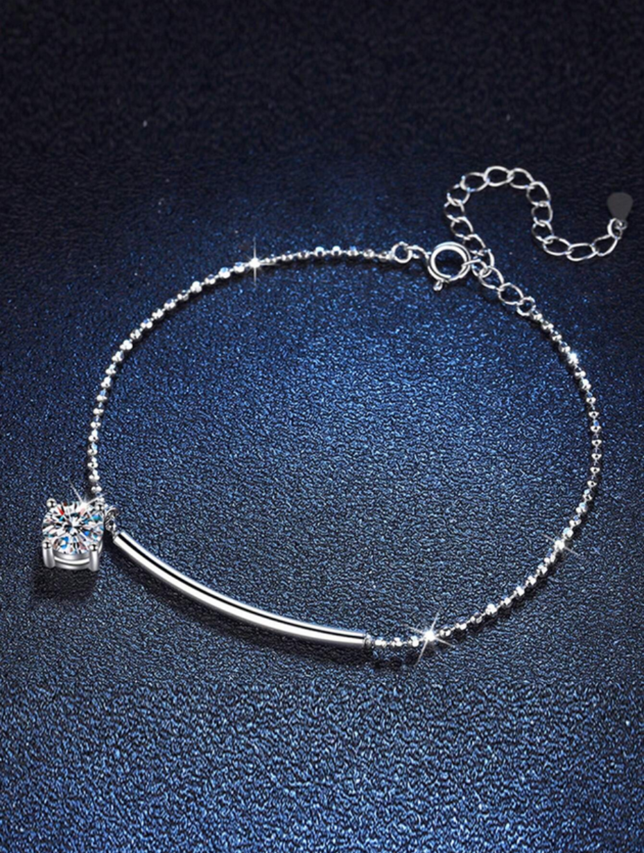 Crescent Moissanite Bracelet | Elegant Luxury