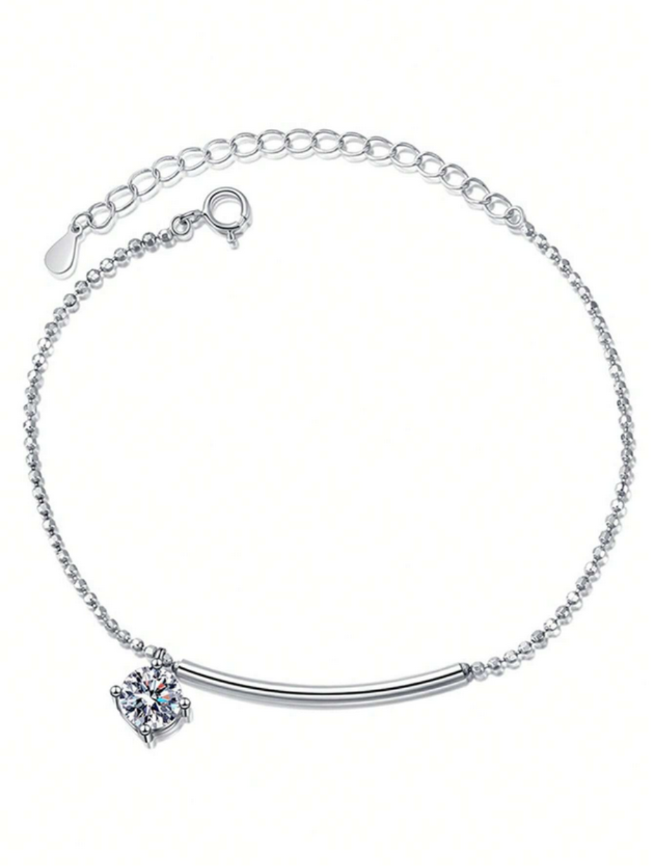 Crescent Moissanite Bracelet | Elegant Luxury