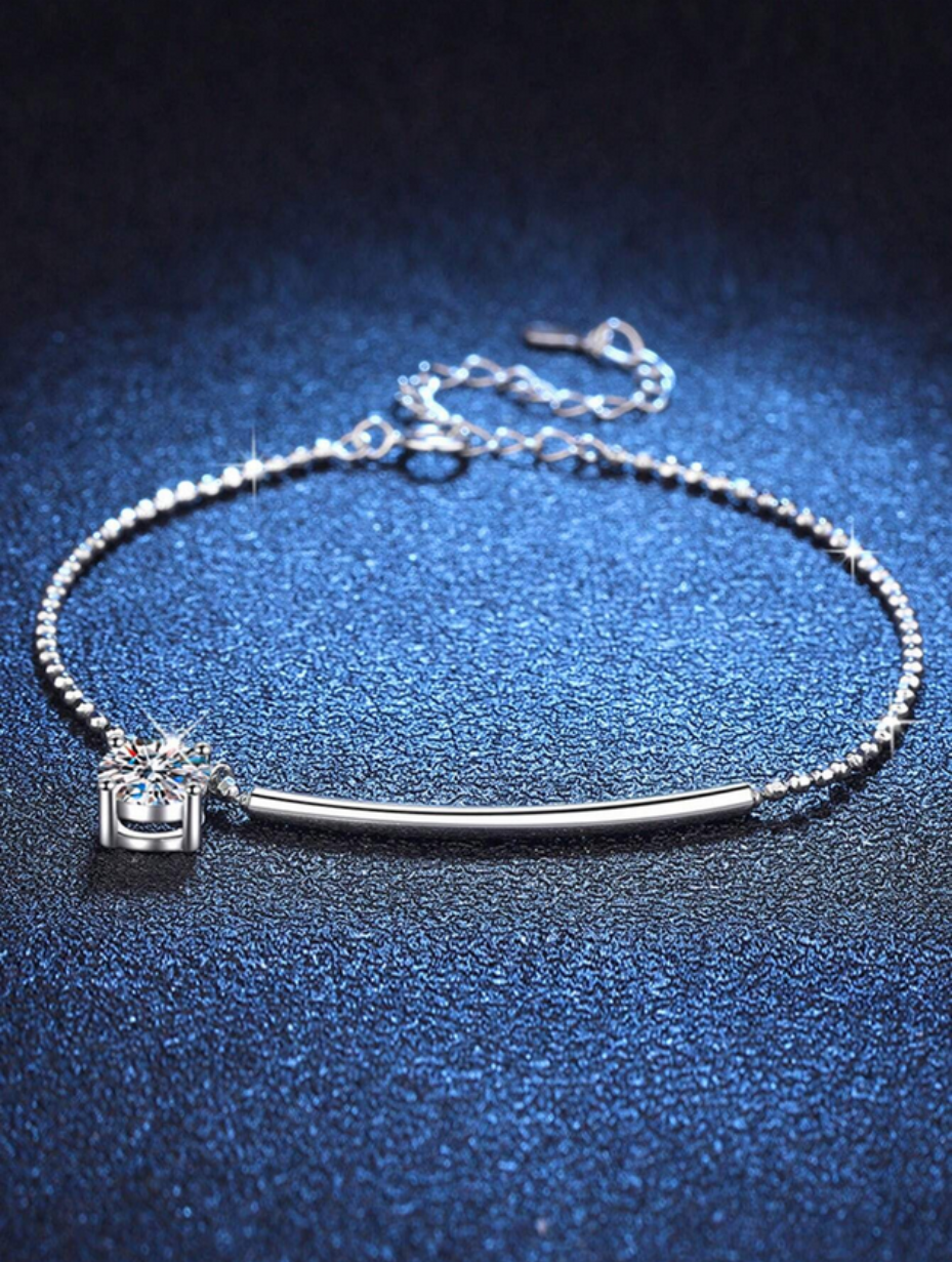 Crescent Moissanite Bracelet | Elegant Luxury