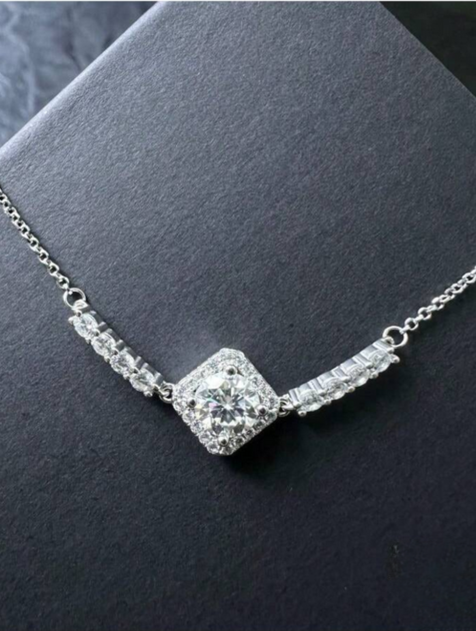 S925 Sterling Silver Moissanite Bracelet | Elegant Sparkle