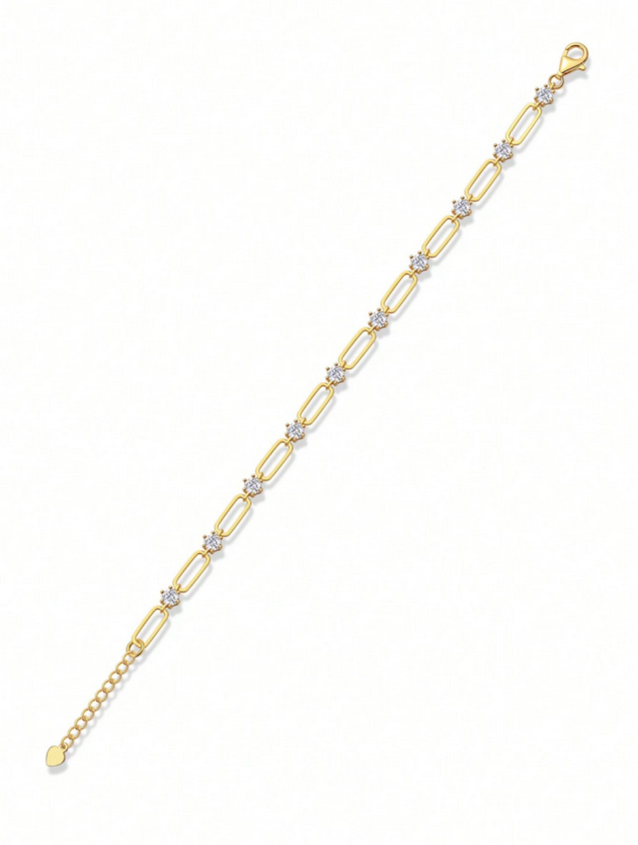 Armbånd i 925 Sterlingsølv med Moissanit | Luksusstil