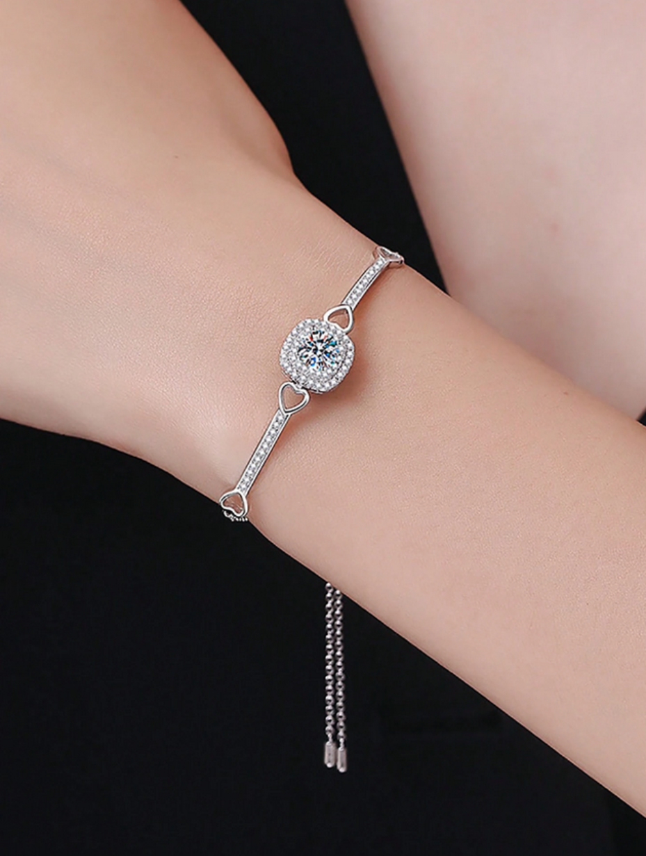 S925 Silver Moissanite Bracelet | Everyday Luxury