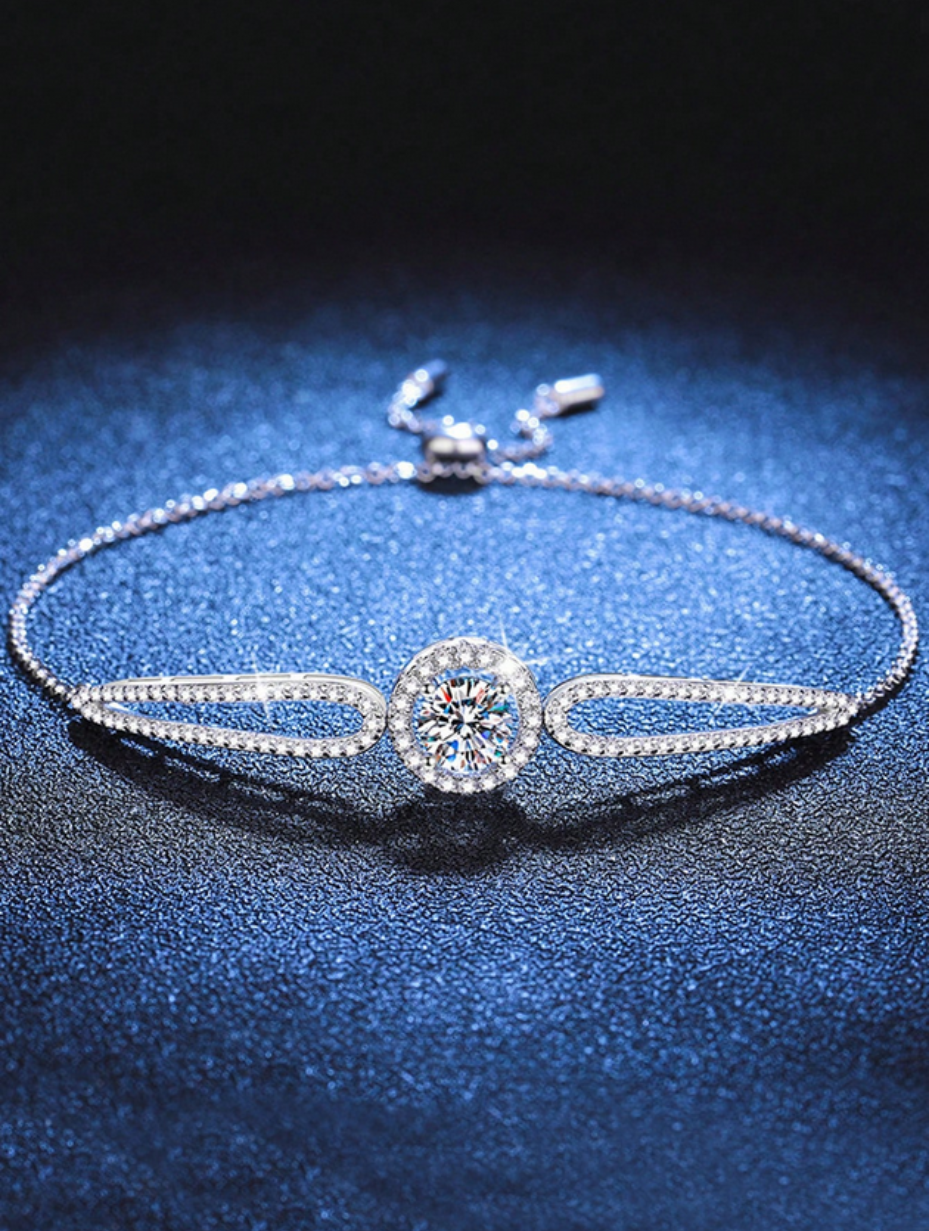 S925 Silver Moissanite Bracelet | Classic Versatility