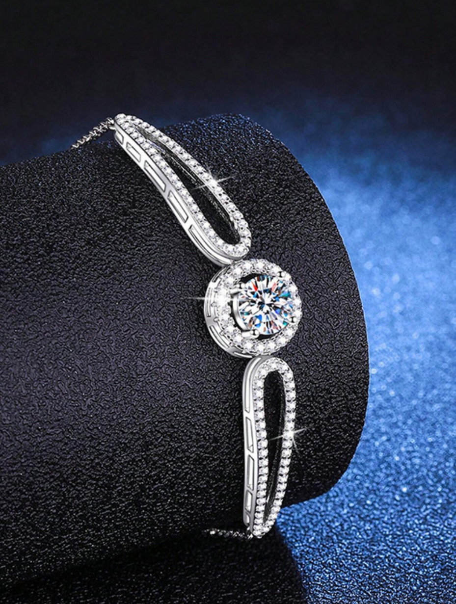 S925 Silver Moissanite Bracelet | Classic Versatility