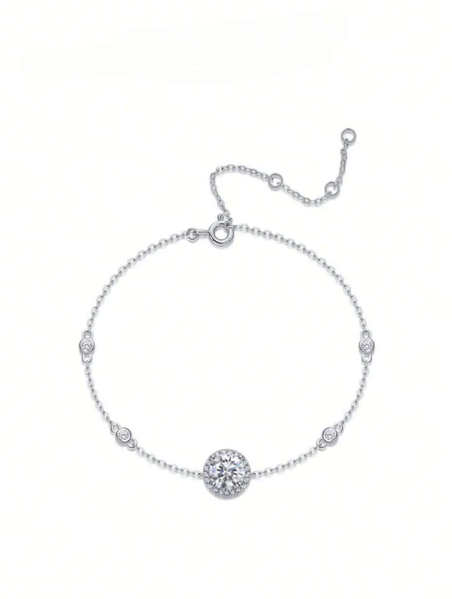 S925 Silver Moissanite Star Bracelet | Elegant & Luxurious