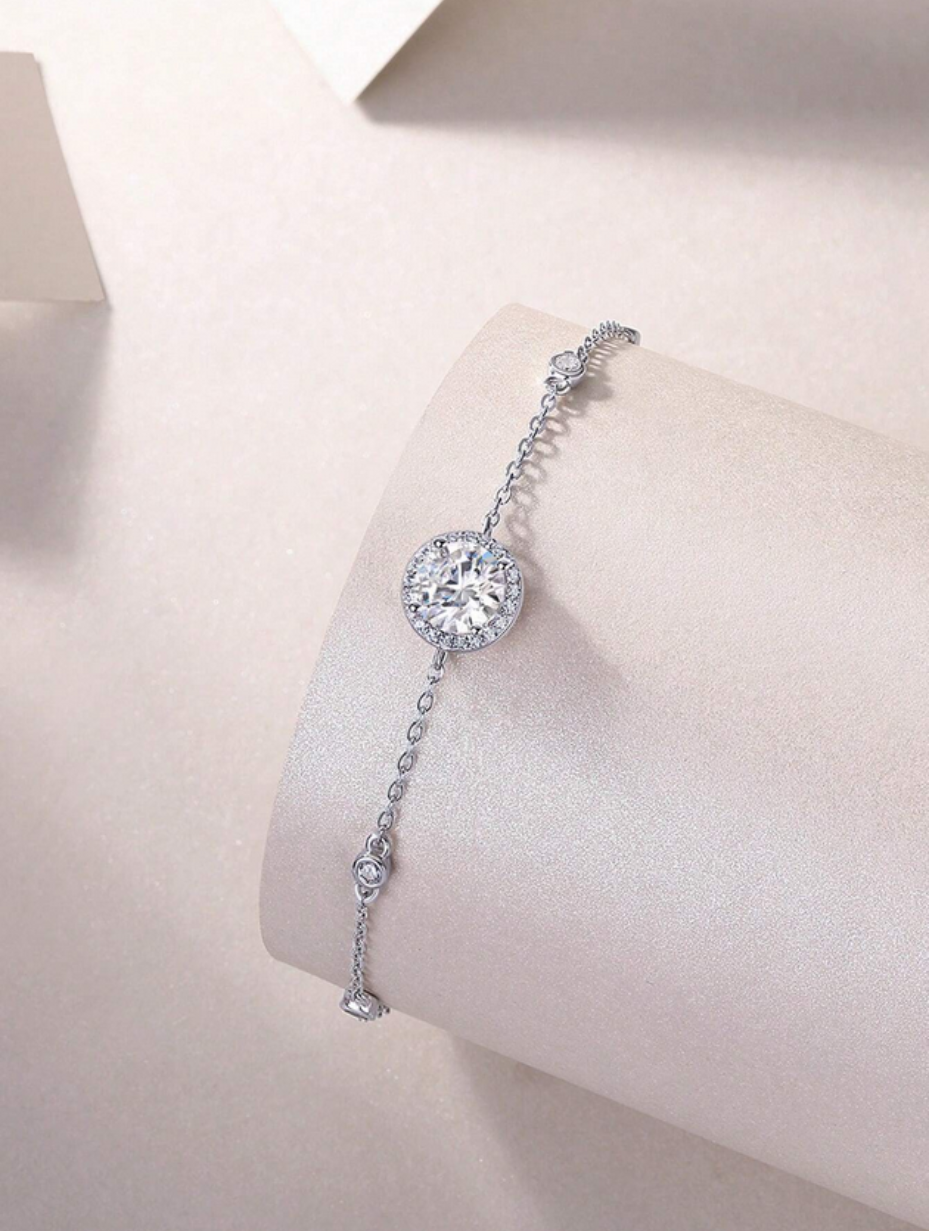 S925 Silver Moissanite Star Bracelet | Elegant & Luxurious