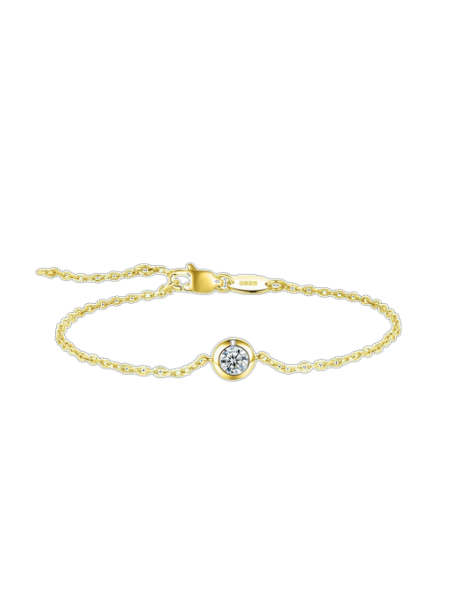 S925 Silver Moissanite Bubble Bracelet | Simple & Elegant