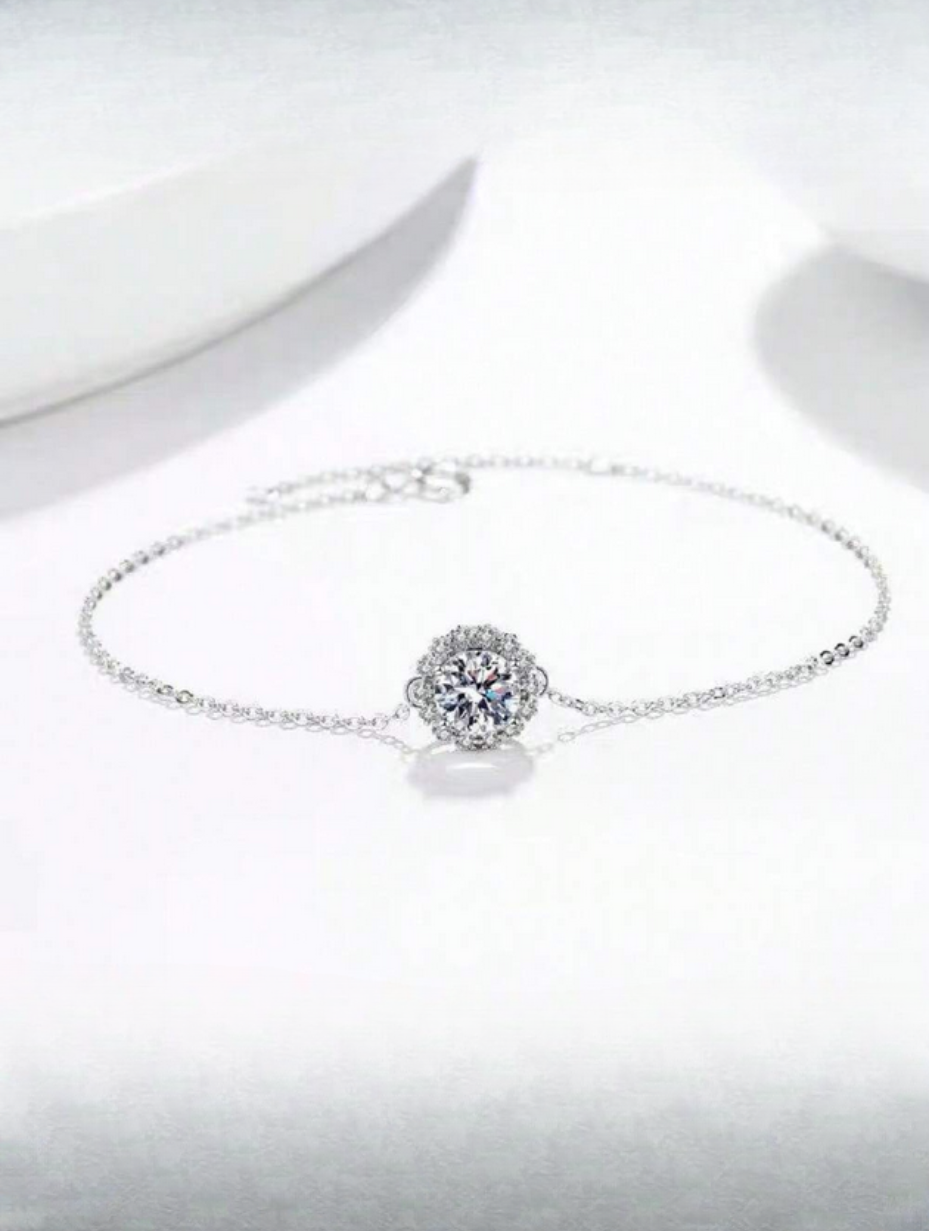 Simple S925 Moissanite Bracelet | Elegance