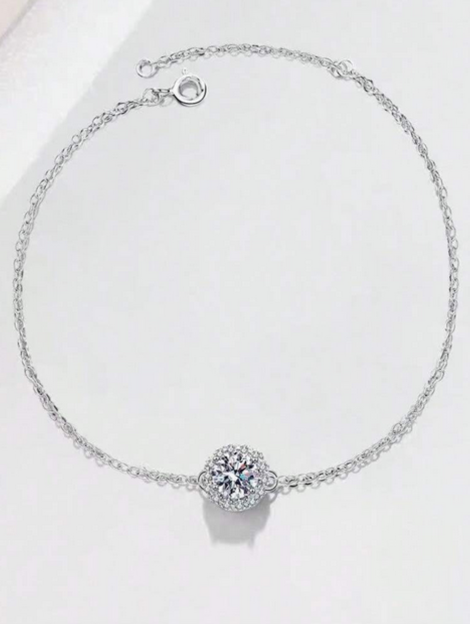 Simple S925 Moissanite Bracelet | Elegance
