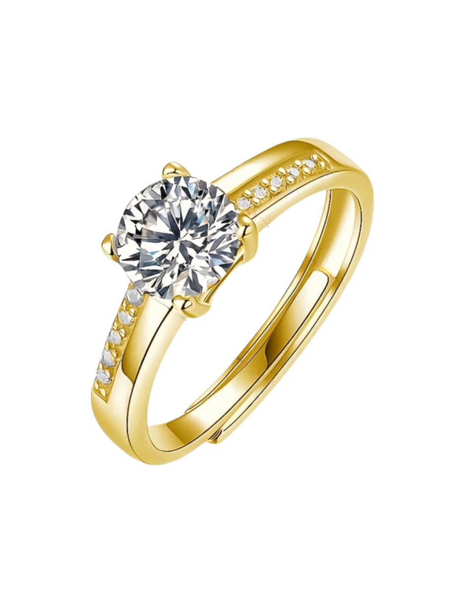 S925 Silver Moissanite Ring | Wishing Fountain